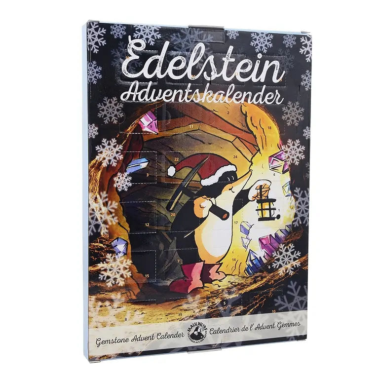 Adventskalender "Mauli in Höhle" | 24 Trommelsteine & Schlüsselanhänger Spirit of Gaia