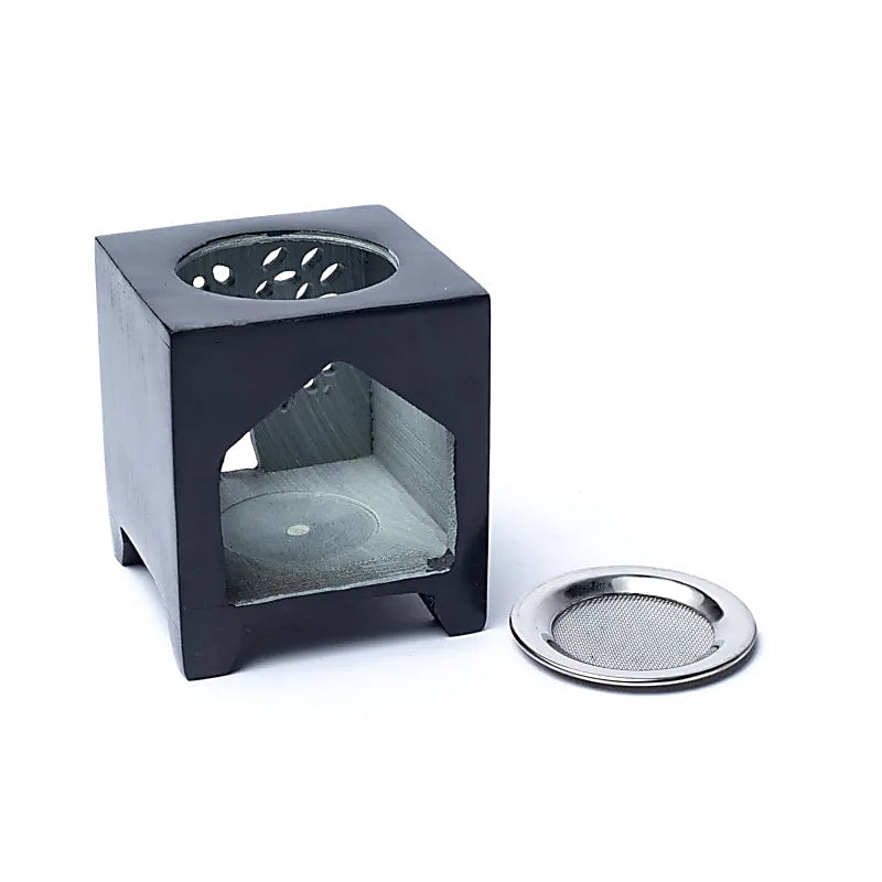 Räuchergefäß Lebensbaum schwarzer Speckstein | Spirit of Gaia