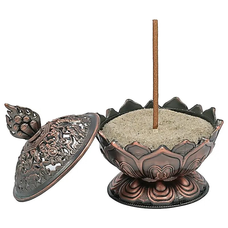 Räucherstäbchenhalter Lotus kupferfarbig | Spirit of Gaia