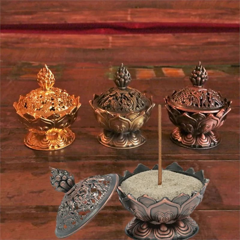 Räucherstäbchenhalter Lotus kupferfarbig | Spirit of Gaia