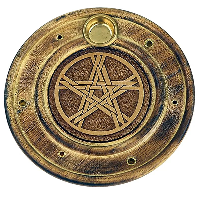 Räucherstäbchen-/Weihrauchkegelhalter Pentagramm | Spirit of Gaia