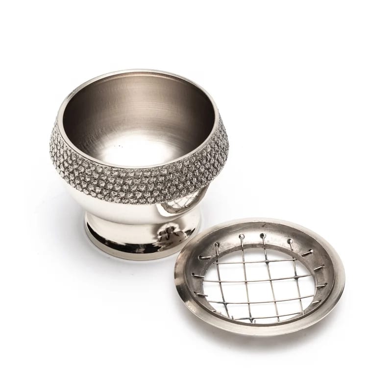 Ruchergefäß Messing vernickelt silberfarben | Spirit of Gaia