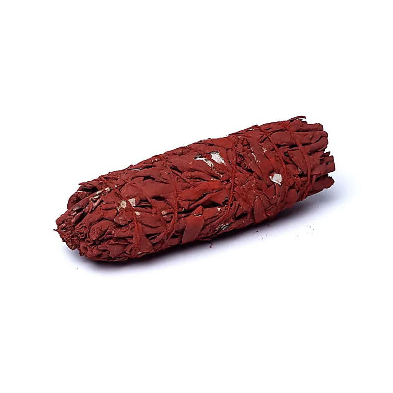 Weißer Salbei Bündel (SmudgeStick) mit Drachenblut ca. 11cm, ca. 40g | Spirit of Gaia