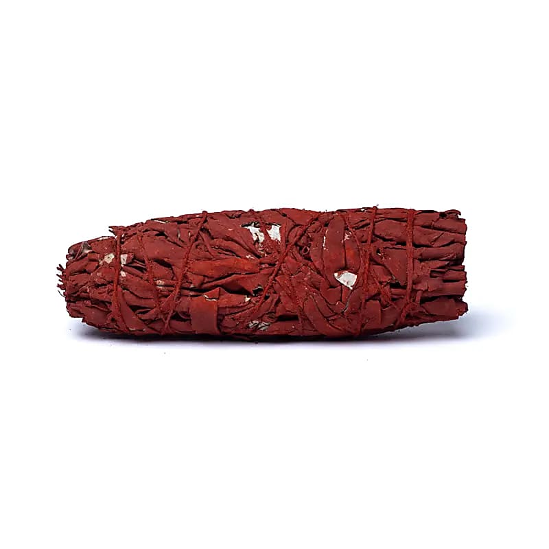 Weißer Salbei Bündel (SmudgeStick) mit Drachenblut ca. 11cm, ca. 40g | Spirit of Gaia