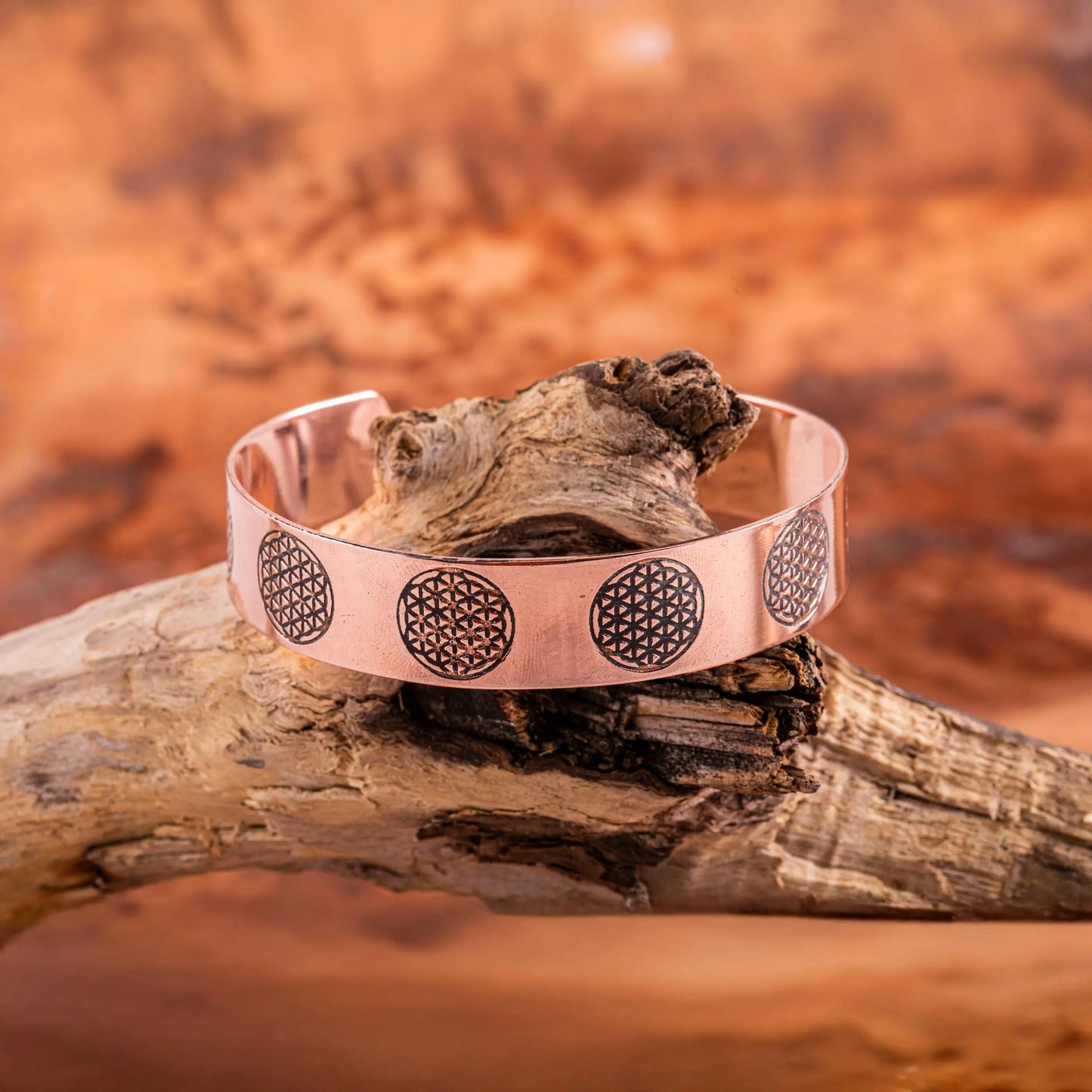 Kupferarmreif – Blume des Lebens Spirit of Gaia