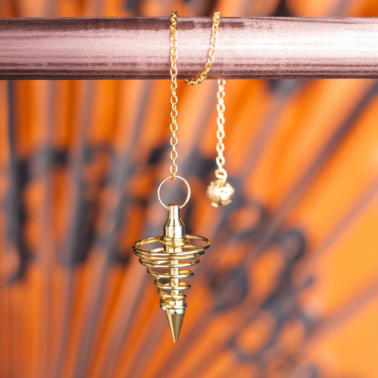Spiralpendel aus vergoldetem Messing Berk