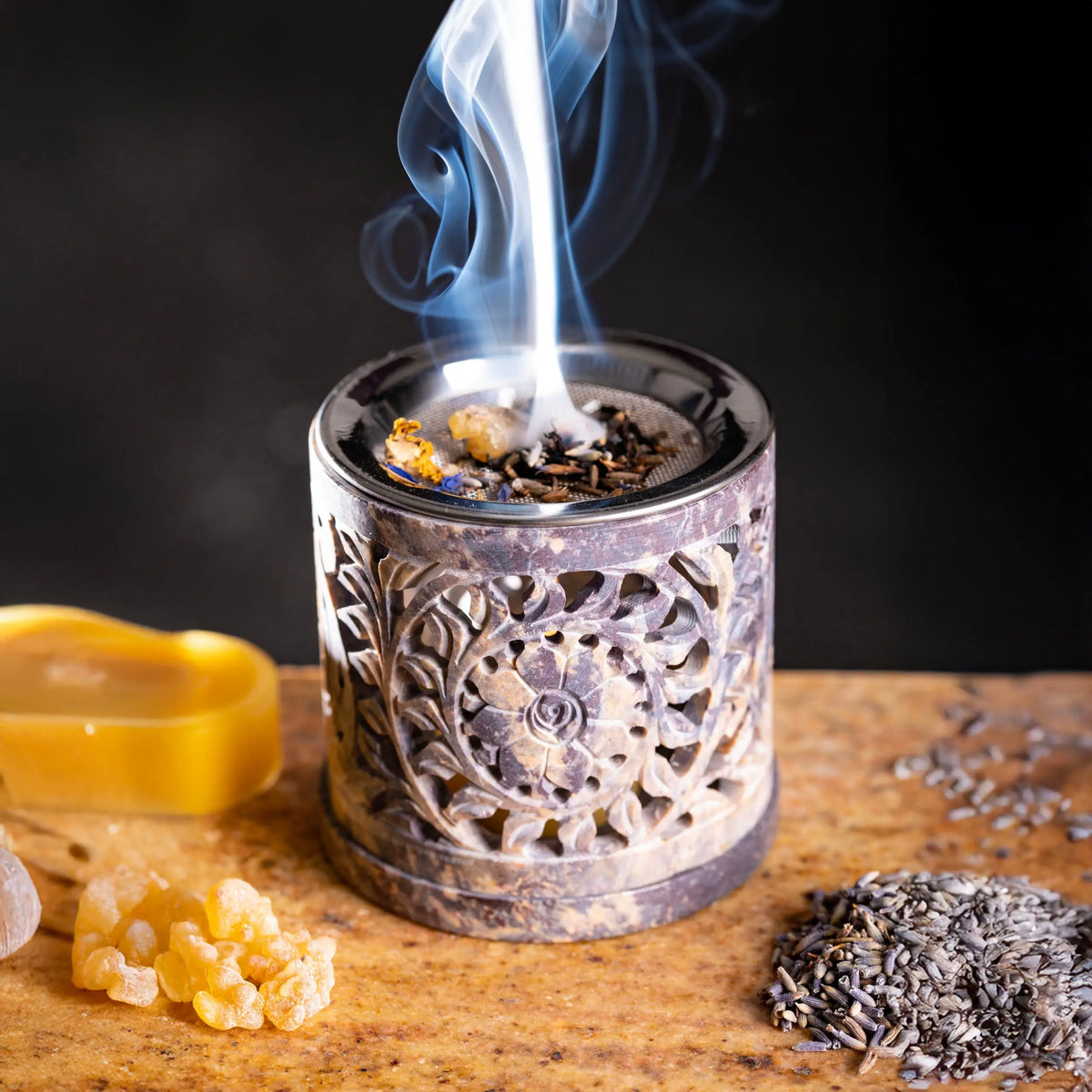 Indra - Räuchergefäß aus Speckstein, Herstellerfoto