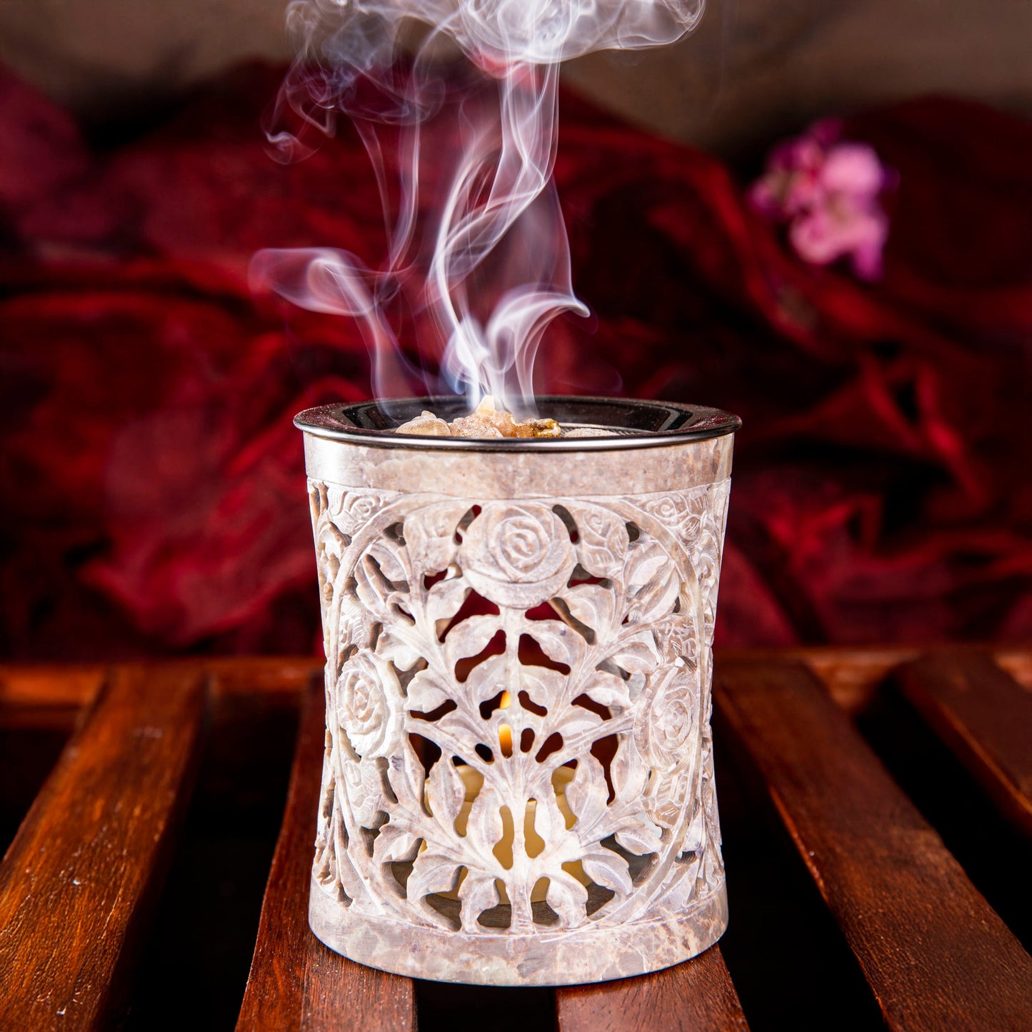 Räuchergefäß "Tripuri" aus Speckstein | Indische Handwerkskunst Spirit of Gaia