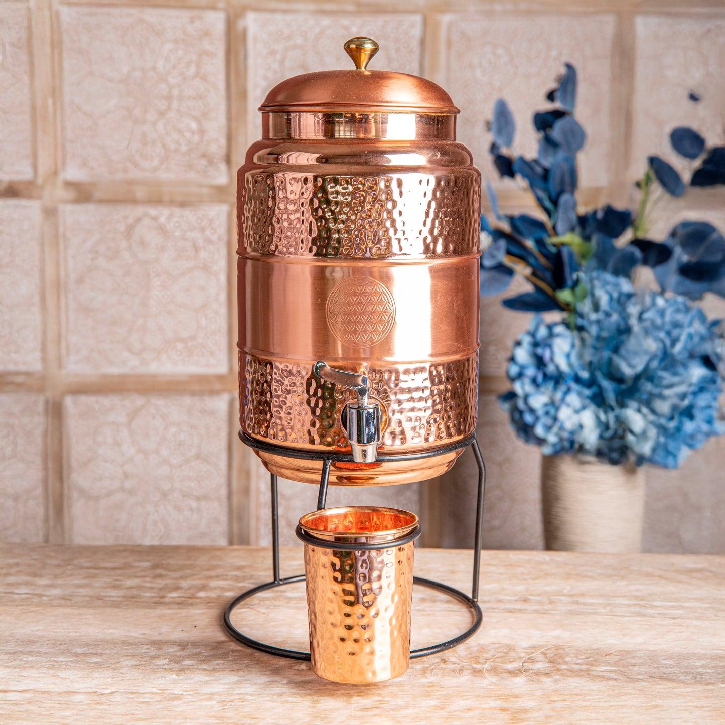 Kupferkaraffe 5l mit Kupferbecher