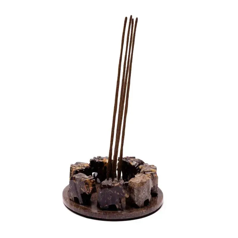 Räucherstäbchenhalter Elefantenkreis Speckstein | Spirit of Gaia