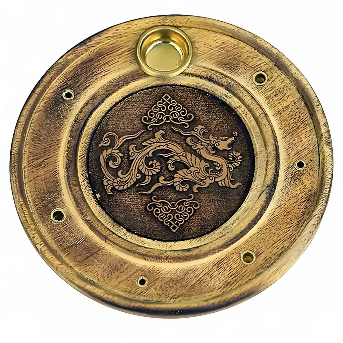 Räucherstäbchen/Weihrauchkegelhalter Drachen, freigestellt auf Weiß