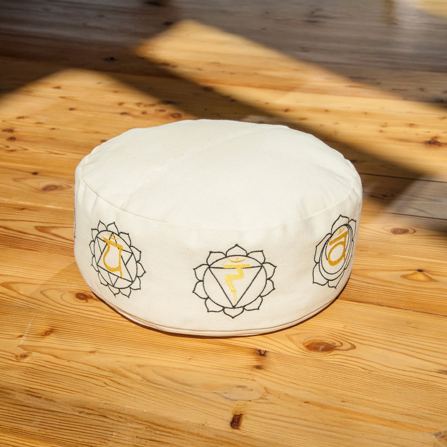 7-Chakra Meditationskissen – Bio-Buchweizenfüllung - Baumwollbezug - Yoga & Achtsamkeit Berk