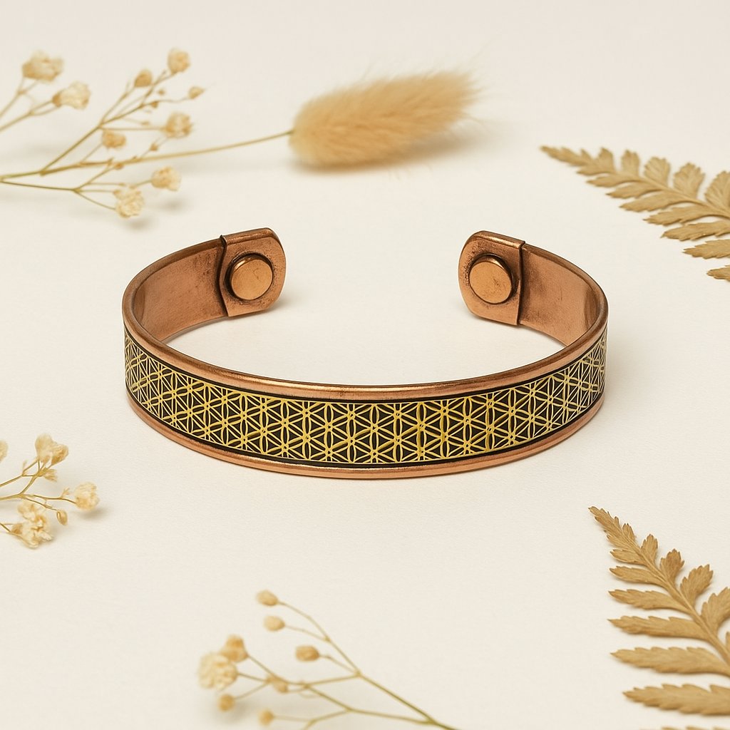 Kupferarmband „Blume des Lebens“ | Spirit of Gaia