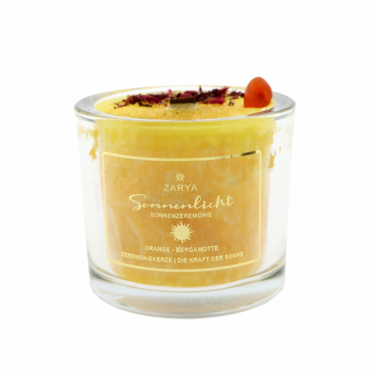 Zeremonie Kerze Sonnenlicht - Orange, Bergamotte, Karneol | Spirit of Gaia