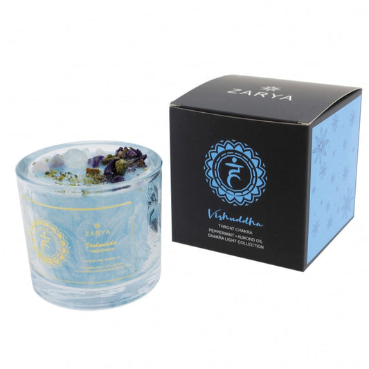 Halschakra Kerze - Vishudda | Spirit of Gaia
