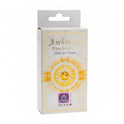 Räucherpyramiden Ambrosia von Berk, Schachtel, freigestellt auf Weiß