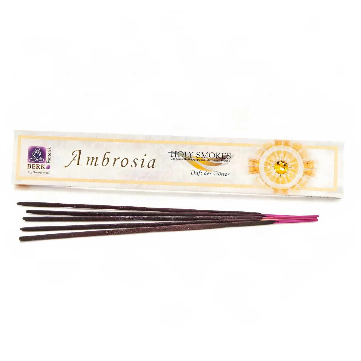 Räucherstäbchen Ambrosia von Berk, Packung, freigestellt auf Weiß