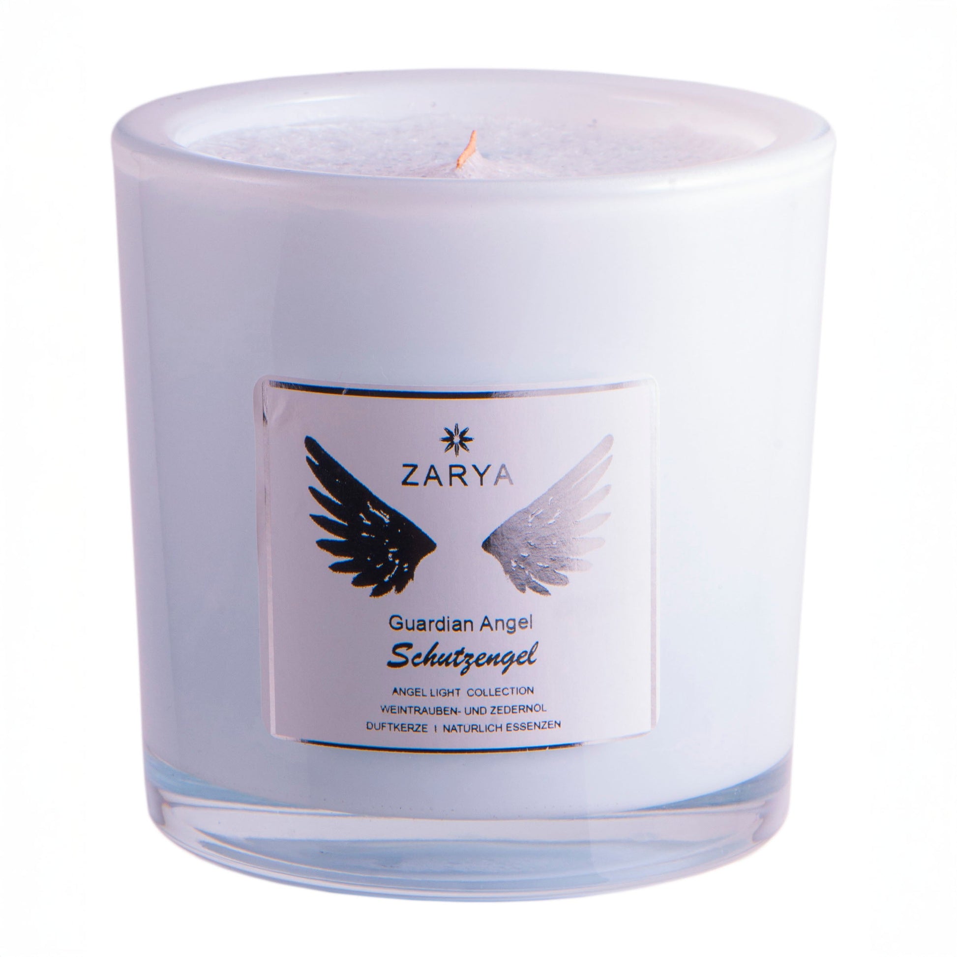 Engelkerze "Schutzengel" (72h) | Dankbarkeit & Führung | 100% Ätherische Öle Zarya