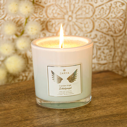 Engelkerze "Schutzengel" (72h) | Dankbarkeit & Führung | 100% Ätherische Öle Zarya