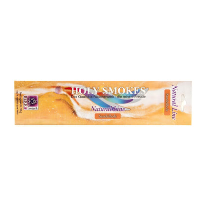Sandelholz Natural Line, Packung der Holy Smokes Räucherstäbchen von Berk, freigestellt auf weißem Grund