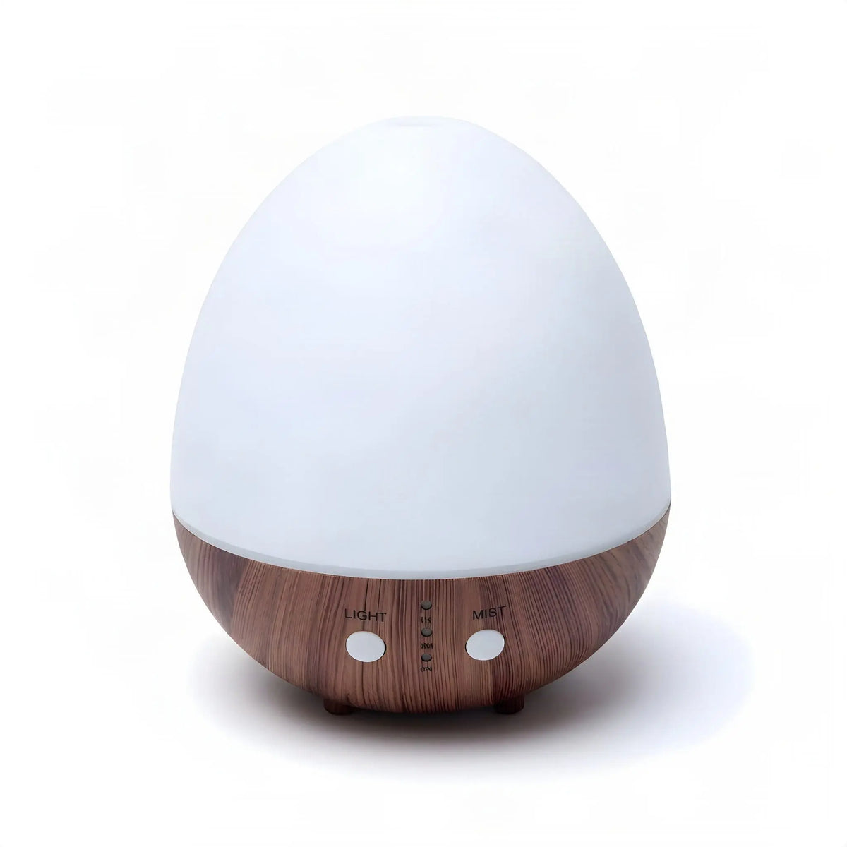 Aroma Diffuser Oval Weiß freigestellt auf weißem Hintergrund mit weichem Schatten