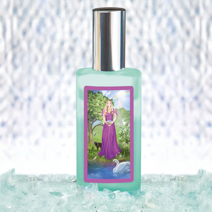 SeelenTor Avalon Essenz, 50-ml-Sprühflakon, Herstellerfoto auf Glassplittern