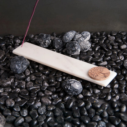 Marmor-Räucherstäbchenhalter mit Lebensbaum Spirit of Gaia