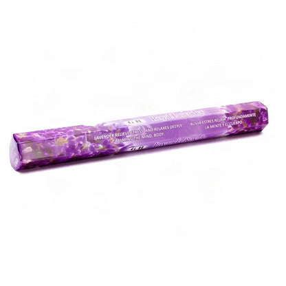 GR Royal Lavender Räucherstäbchen, Sechseck-Packung, freigestellt auf Weiß