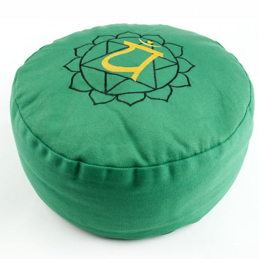 Herzchakra – Anahata – Meditationskissen – Bio-Buchweizenkissen – Baumwollbezug – Yoga, Achtsamkeit & bedingungslose Liebe