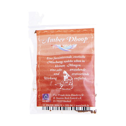 Amber Dhoop 5 g, Tütchen mit Einleger, freigestellt auf weißem Grund