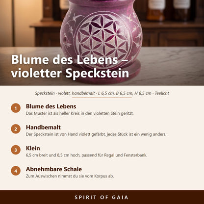 Übersicht zu Aromalampe Blume des Lebens: Blume des Lebens, Handbemalt, Klein, Abnehmbare Schale
