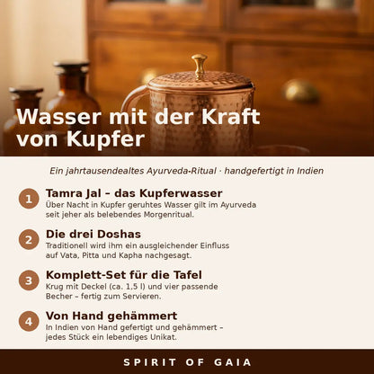 Infografik: Wasser mit der Kraft von Kupfer – Ayurveda-Ritual von Spirit of Gaia