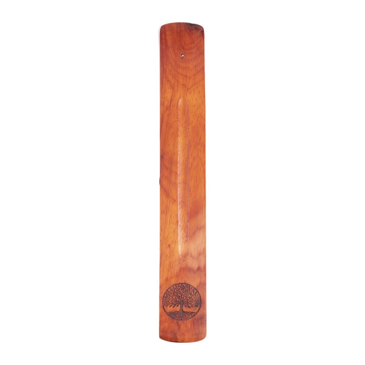 Holzhalter Yggdrasil aus Redwood, freigestellt auf weißem Grund