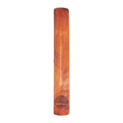 Holzhalter Yggdrasil aus Redwood, freigestellt auf weißem Grund