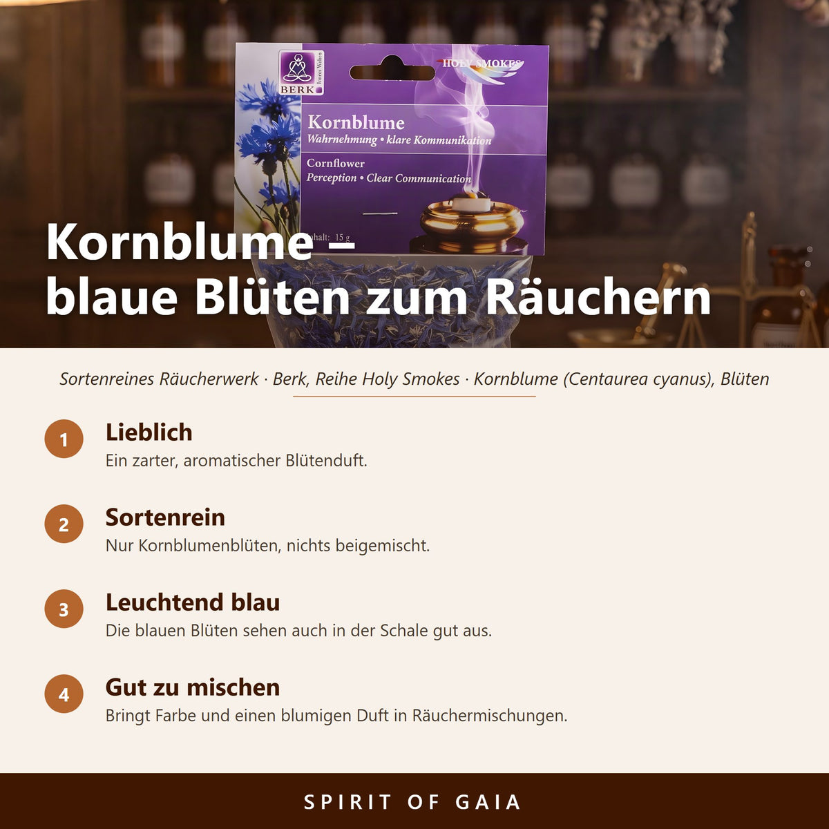 Übersicht zu Kornblume 15 g: Lieblich, Sortenrein, Leuchtend blau, Gut zu mischen