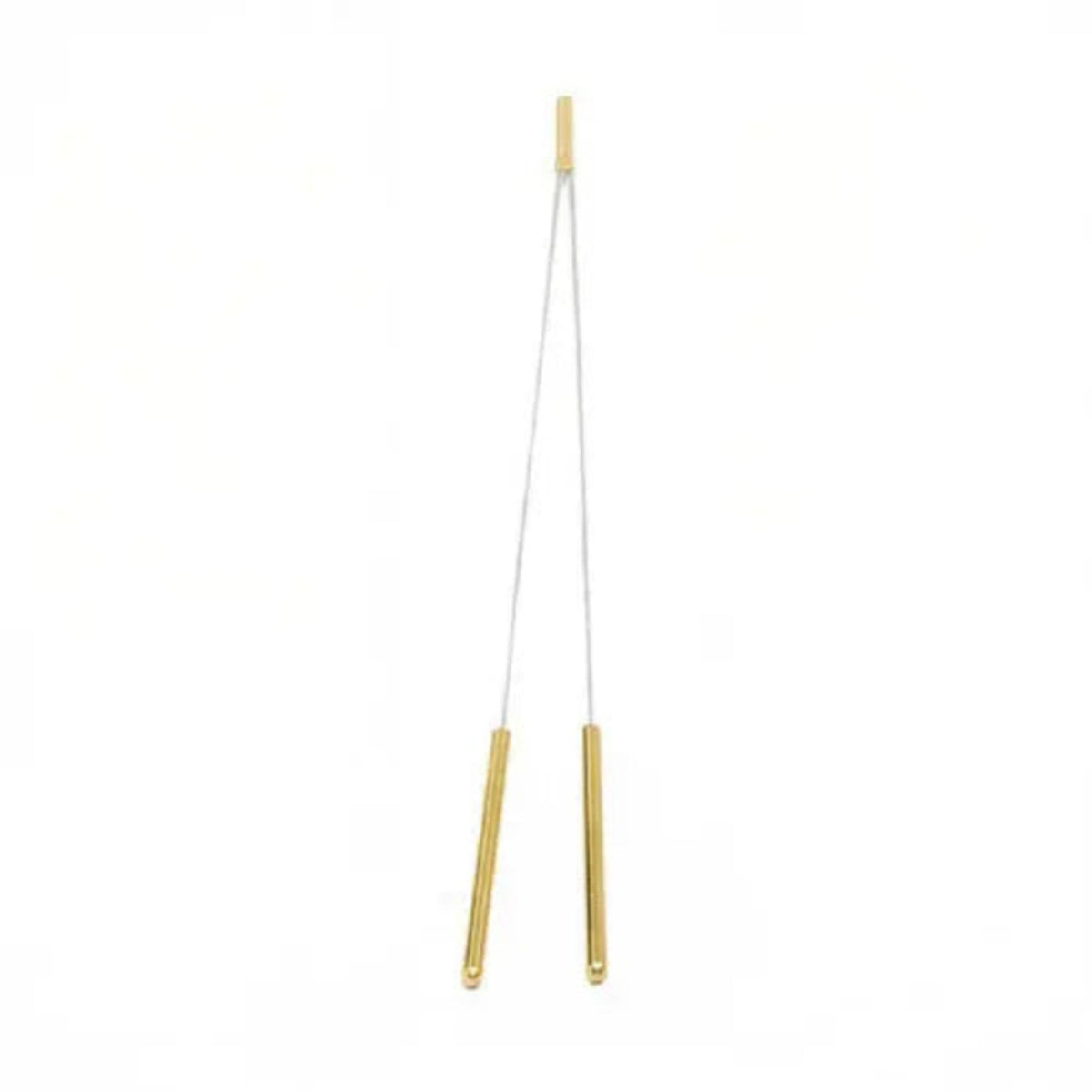 Wünschelrute mit Messinggriff, ca. 40 cm: freigestellt auf Weiß