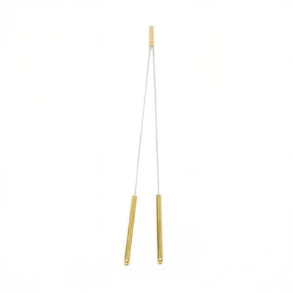 Wünschelrute mit Messinggriff, ca. 40 cm: freigestellt auf Weiß
