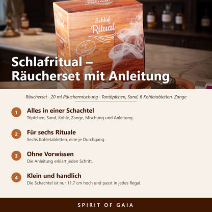 Übersicht zu Schlafritual: Alles in einer Schachtel, Für sechs Rituale, Ohne Vorwissen, Klein und handlich
