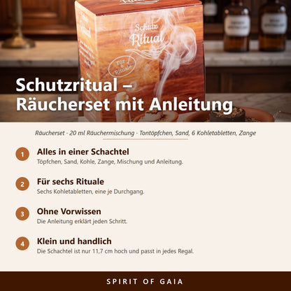 Übersicht zu Schutzritual: Alles in einer Schachtel, Für sechs Rituale, Ohne Vorwissen, Klein und handlich