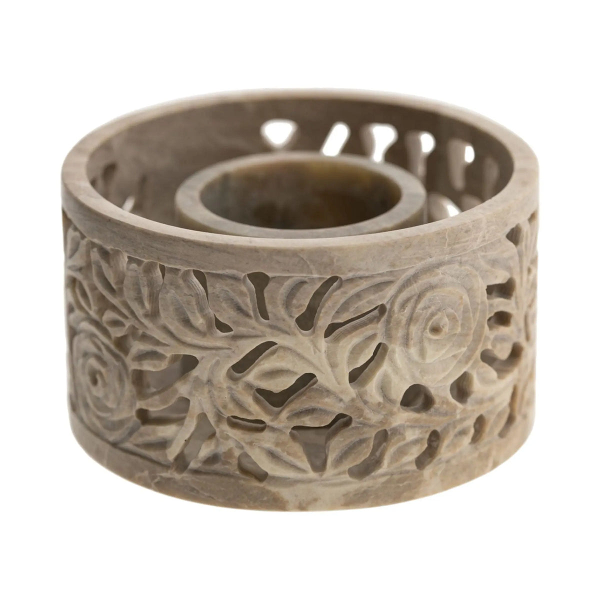 Smudge Bowl Yara klein aus Speckstein, ø 9 cm, freigestellt auf weißem Grund